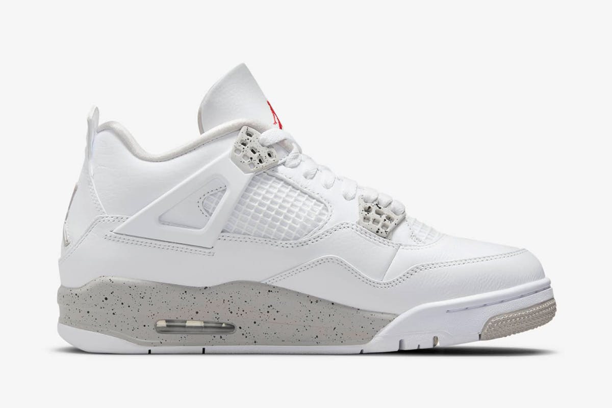 all white jordan 4s